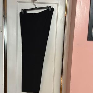 Eileen Fisher Black straight leg trouser XL Wool Lycra blend